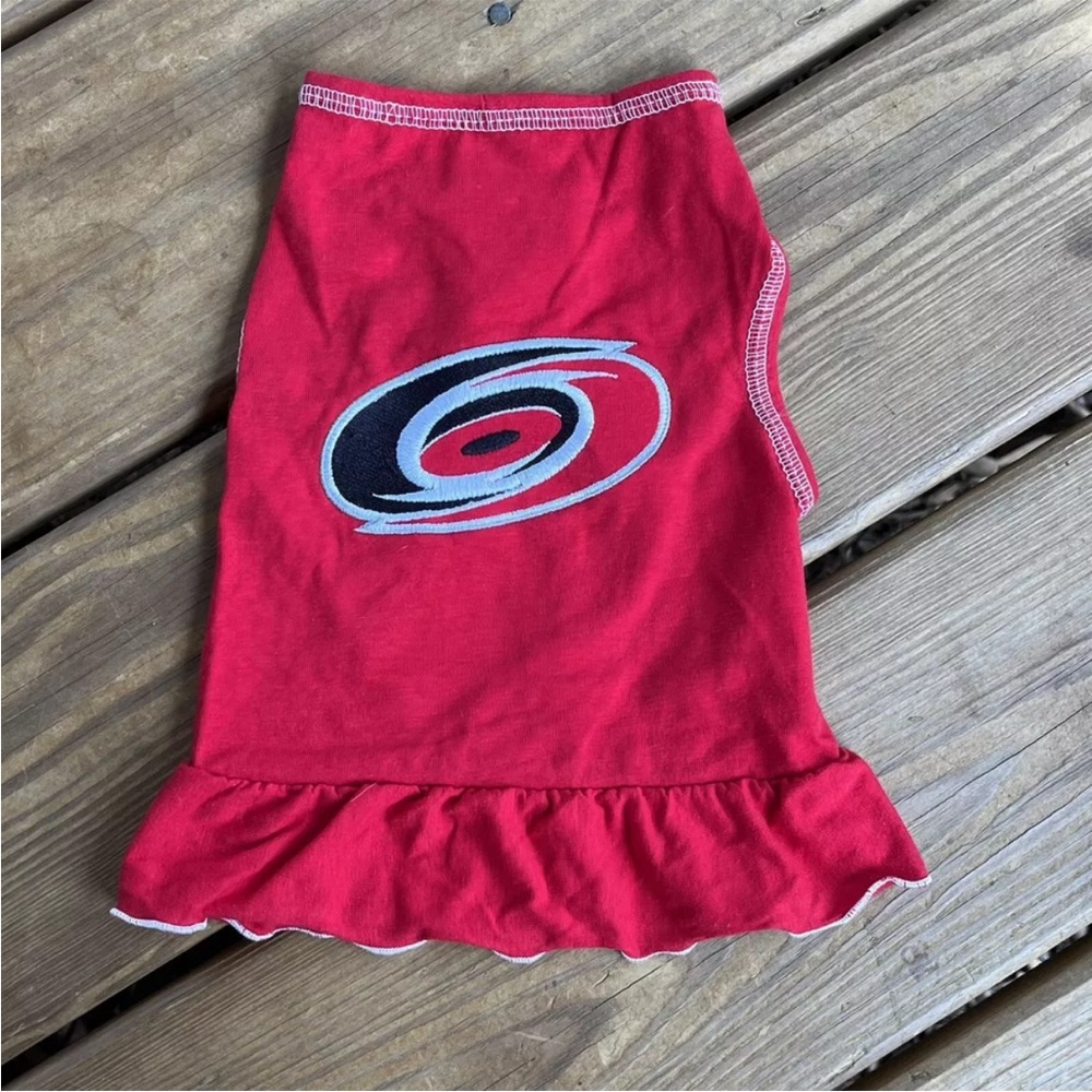 NHL Carolina Hurricanes Dog Pet Costume Dress Red Black Logo All Star Dog XS